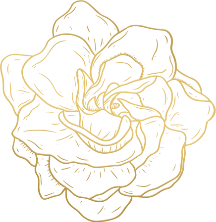 Metallic Monoline Gold Gardenia