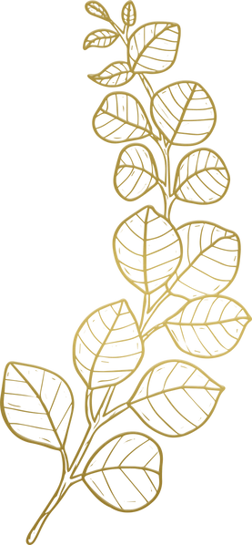 Metallic Monoline Gold Eucalyptus Stem
